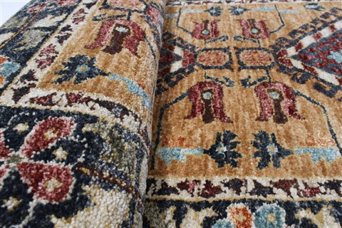 Chobi Yellow Runner Hand Knotted 27 X 122 Area Rug 250-22390 Image 10