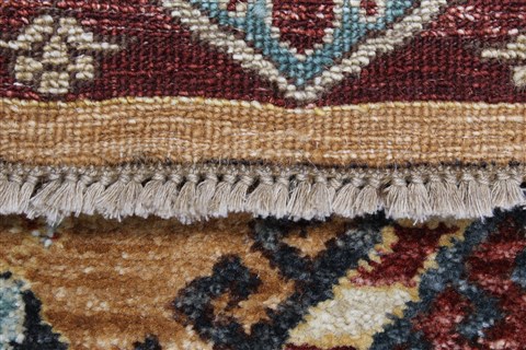 Chobi Yellow Runner Hand Knotted 27 X 122 Area Rug 250-22390 Image 14