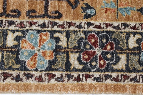 Chobi Yellow Runner Hand Knotted 27 X 122 Area Rug 250-22390 Image 3