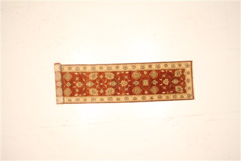 Ziegler Brown Runner Hand Knotted 27 X 122 Area Rug 250-22396 Image 1