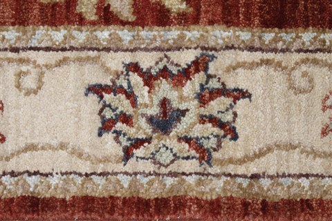 Ziegler Brown Runner Hand Knotted 27 X 122 Area Rug 250-22396 Image 3