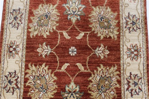 Ziegler Brown Runner Hand Knotted 27 X 122 Area Rug 250-22396 Image 4