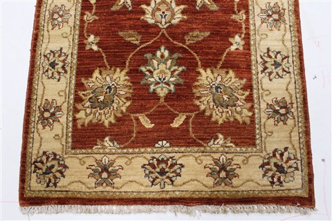Ziegler Brown Runner Hand Knotted 27 X 122 Area Rug 250-22396 Image 5
