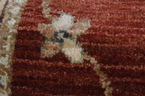 Ziegler Brown Runner Hand Knotted 27 X 122 Area Rug 250-22396 Image 8