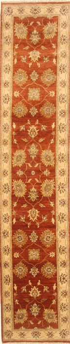 Ziegler Brown Runner Hand Knotted 27 X 122 Area Rug 250-22396 Image 0