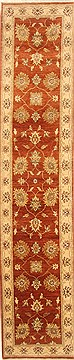 Ziegler Brown Runner Hand Knotted 2'7" X 12'2"  Area Rug 250-22396