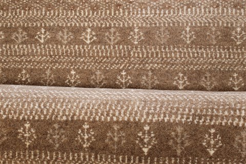 Gabbeh Beige Runner Hand Knotted 26 X 118 Area Rug 250-22400 Image 13