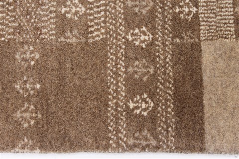 Gabbeh Beige Runner Hand Knotted 26 X 118 Area Rug 250-22400 Image 4
