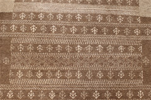 Gabbeh Beige Runner Hand Knotted 26 X 118 Area Rug 250-22400 Image 5
