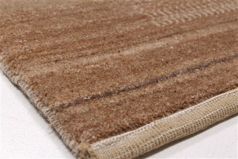 Gabbeh Beige Runner Hand Knotted 26 X 118 Area Rug 250-22400 Image 7