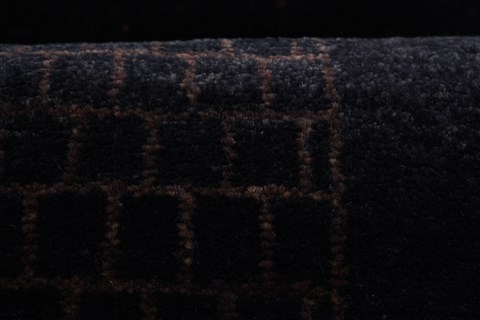 Gabbeh Black Runner Hand Knotted 28 X 119 Area Rug 250-22404 Image 12