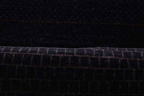 Gabbeh Black Runner Hand Knotted 28 X 119 Area Rug 250-22404 Image 15