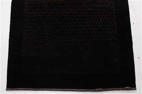 Gabbeh Black Runner Hand Knotted 28 X 119 Area Rug 250-22404 Image 6