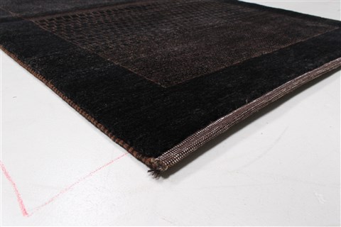 Gabbeh Black Runner Hand Knotted 28 X 119 Area Rug 250-22404 Image 8