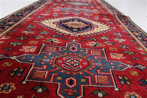 Karajeh Red Runner Hand Knotted 26 X 1211 Area Rug 250-22407 Image 17