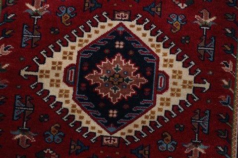 Karajeh Red Runner Hand Knotted 26 X 1211 Area Rug 250-22407 Image 2