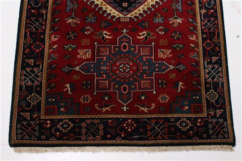 Karajeh Red Runner Hand Knotted 26 X 1211 Area Rug 250-22407 Image 5
