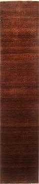 Indian Gabbeh Brown Runner 10 to 12 ft Wool Carpet 22412