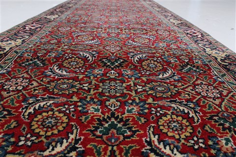 Herati Red Runner Hand Knotted 26 X 135 Area Rug 250-22413 Image 3