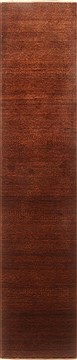 Indian Gabbeh Brown Runner 10 to 12 ft Wool Carpet 22418