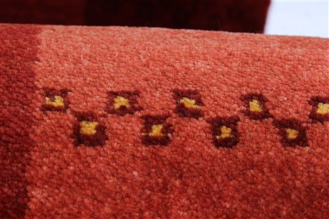 Gabbeh Red Runner Hand Knotted 26 X 116 Area Rug 250-22423 Image 10