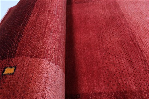 Gabbeh Red Runner Hand Knotted 26 X 116 Area Rug 250-22423 Image 12