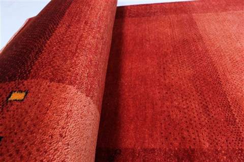 Gabbeh Red Runner Hand Knotted 26 X 116 Area Rug 250-22423 Image 13