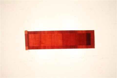 Gabbeh Red Runner Hand Knotted 26 X 116 Area Rug 250-22423 Image 1