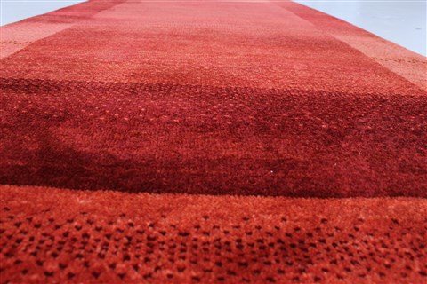 Gabbeh Red Runner Hand Knotted 26 X 116 Area Rug 250-22423 Image 3