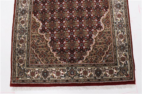Tabriz Red Runner Hand Knotted 28 X 123 Area Rug 250-22426 Image 6