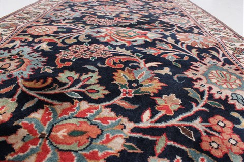 Kashmar Blue Runner Hand Knotted 28 X 119 Area Rug 250-22431 Image 2