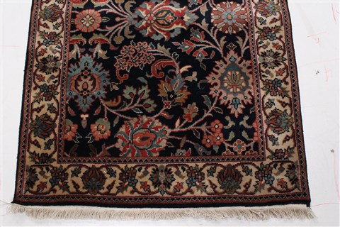 Kashmar Blue Runner Hand Knotted 28 X 119 Area Rug 250-22431 Image 5
