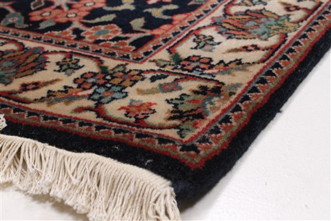 Kashmar Blue Runner Hand Knotted 28 X 119 Area Rug 250-22431 Image 6