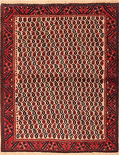 Persian Afshar Red Rectangle 3x5 ft Wool Carpet 22432