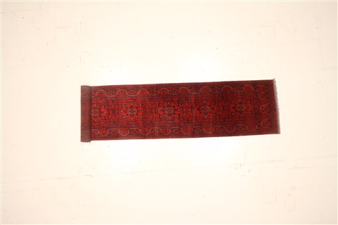 Bokhara Red Runner Hand Knotted 26 X 125 Area Rug 250-22433 Image 1