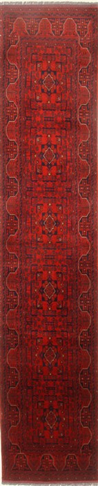 Bokhara Red Runner Hand Knotted 26 X 125 Area Rug 250-22433 Image 0