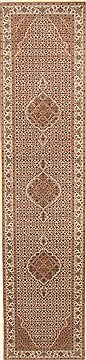 Indian Tabriz Beige Runner 10 to 12 ft Wool Carpet 22435