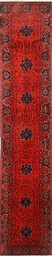 Bokhara Red Runner Hand Knotted 2'5" X 12'3"  Area Rug 250-22436