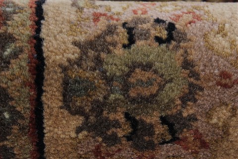 Kashan Brown Runner Hand Knotted 27 X 125 Area Rug 250-22438 Image 10