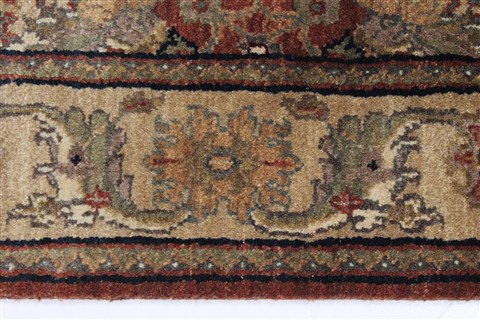 Kashan Brown Runner Hand Knotted 27 X 125 Area Rug 250-22438 Image 4