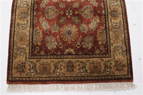 Kashan Brown Runner Hand Knotted 27 X 125 Area Rug 250-22438 Image 6