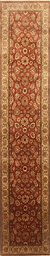 Kashan Brown Runner Hand Knotted 2'7" X 12'5"  Area Rug 250-22438