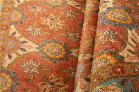 Varamin Orange Hand Knotted 34 X 411 Area Rug 100-22446 Image 3