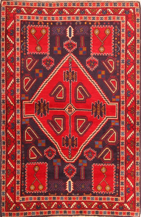 Sirjan Red Hand Knotted 36 X 54 Area Rug 100-22448 Image 0