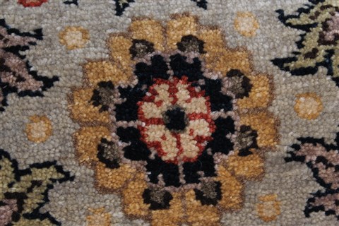 Tabriz Brown Runner Hand Knotted 27 X 128 Area Rug 250-22455 Image 9