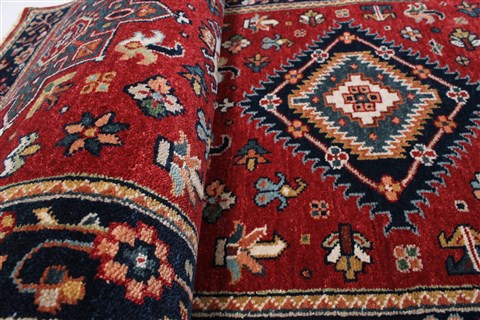 Karajeh Red Runner Hand Knotted 26 X 120 Area Rug 250-22457 Image 12