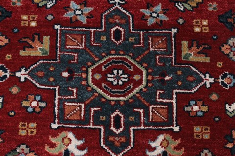 Karajeh Red Runner Hand Knotted 26 X 120 Area Rug 250-22457 Image 3