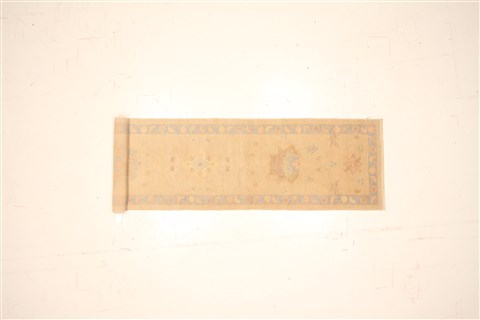Oushak Yellow Runner Hand Knotted 30 X 121 Area Rug 250-22464 Image 1