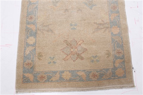 Oushak Yellow Runner Hand Knotted 30 X 121 Area Rug 250-22464 Image 5