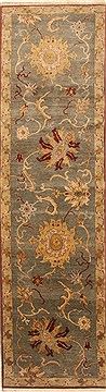 Egyptian Chobi Green Runner 10 to 12 ft Wool Carpet 22466